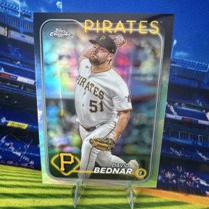 2024 Topps Chrome Refractor David Bednar #60 Pittsburgh Pirates
