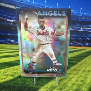 2024 Topps Chrome Refractor Zach Neto #123 Los Angeles Angels
