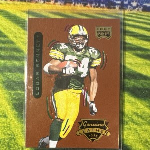 1996 PLAYOFF CONTENDERS EDGAR BENNETT #55 GENUINE LEATHER GREEN BAY PACKERS